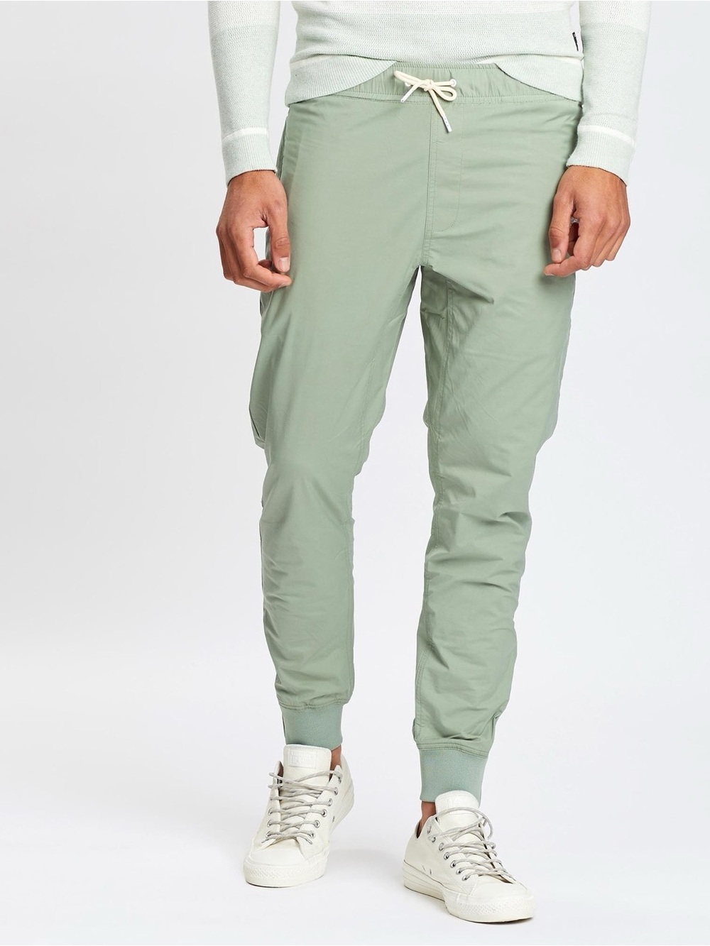 Scotch & Soda Men’s Olive Green Jogger Pants Size Large Elastic Waist Travel